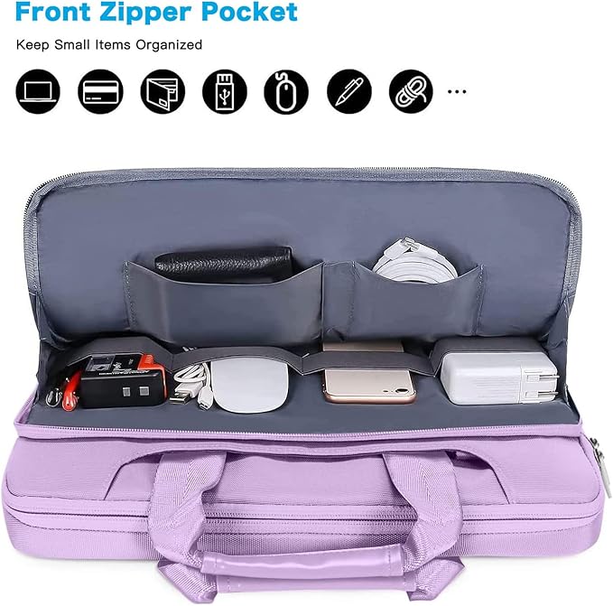 MOSISO 360 Protective Laptop Shoulder Bag Compatible with MacBook Air 15 M4 A3241 M3 A3114 M2 A2941/Pro 16 inch M4 M3 M2 M1, 15-15.6 inch Notebook,Matching Color Sleeve with Belt, Light Purple