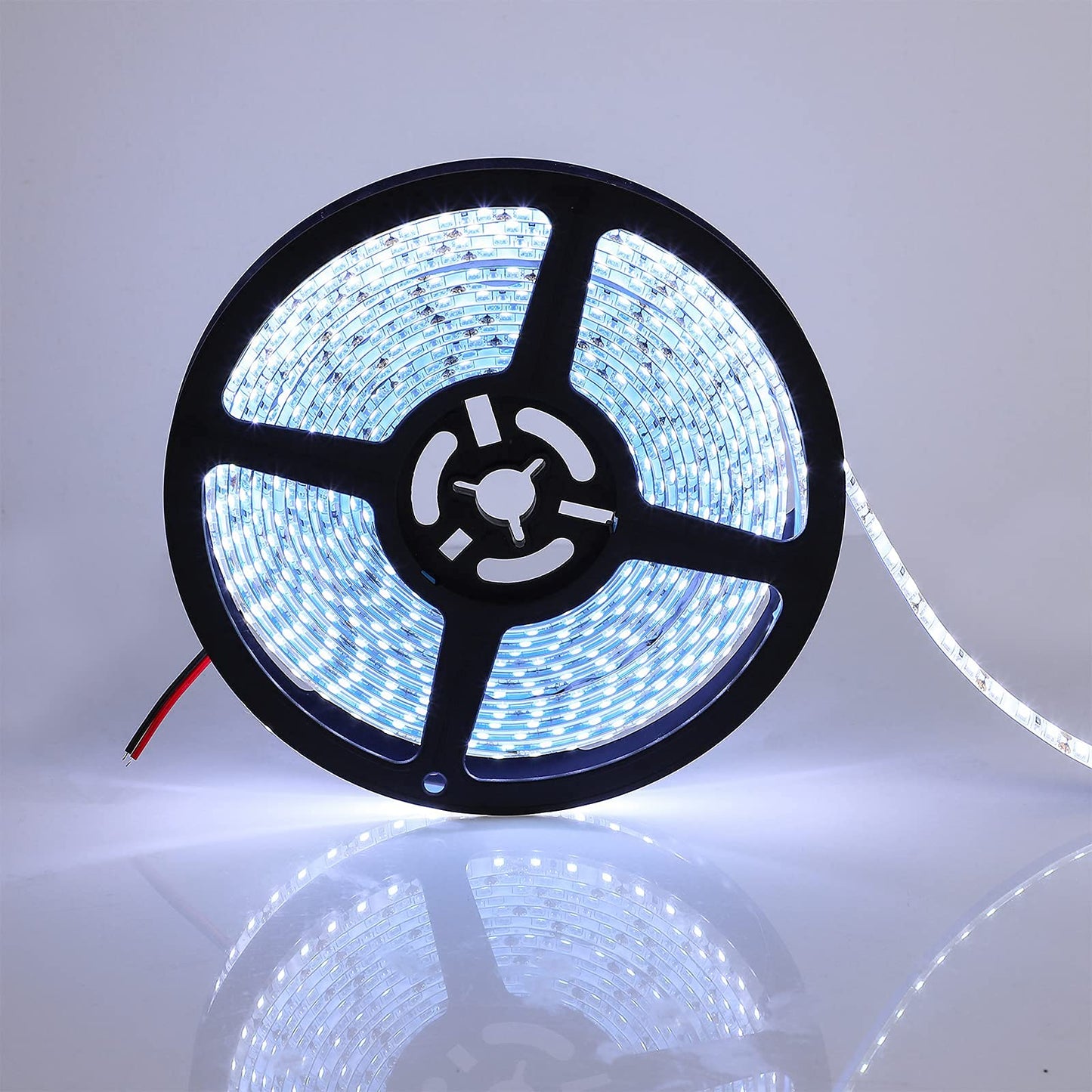 SUPERNIGHT 600 LEDs Light Strip Waterproof, 16.4FT Daylight White LED Rope Lighting Flexible Tape Decorate for Bedroom Boat Car Christmas TV Backlighting Holidays Party