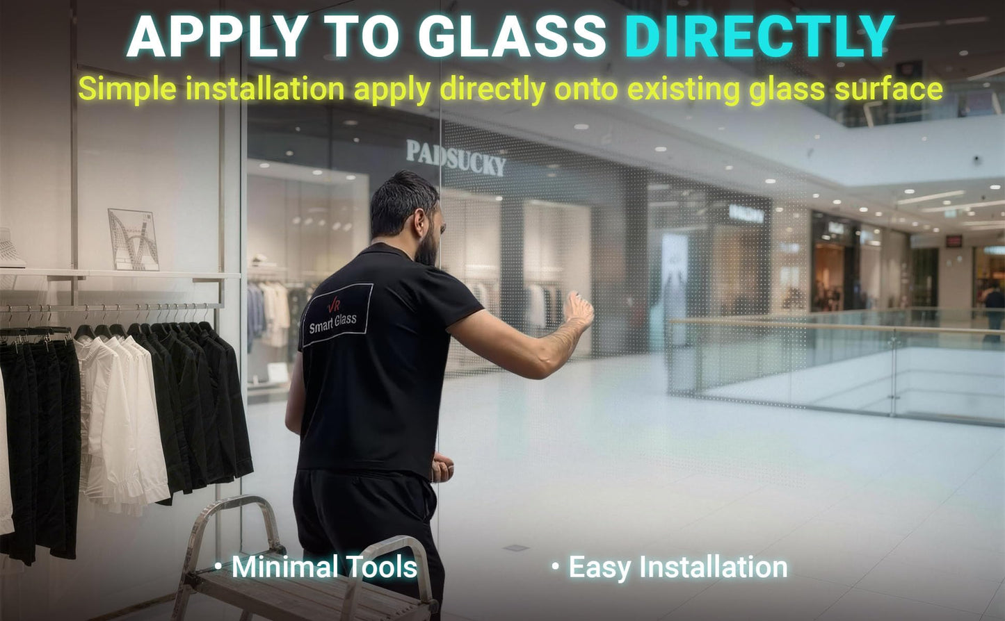 P10 Transparent Flexible LED Film Display for Storefront Windows and Retail Advertising | Directly Applies to Existing Glass Surfaces | Sunlight Visible Screen | Self-Adhesive (3 of P10 plus TB20)