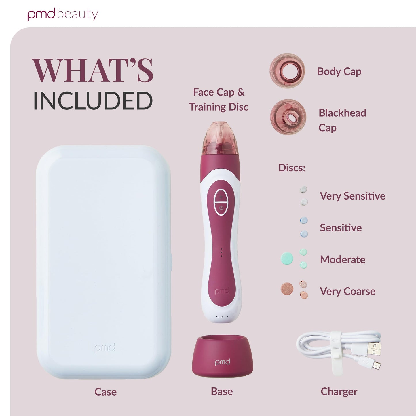PMD Personal Microderm Elite Pro - At-Home Microdermabrasion Machine with Kit for Face and Body - Exfoliating Crystals and Vacuum Suction for Fresh and Radiant Skin - Three Speed and Suction Options