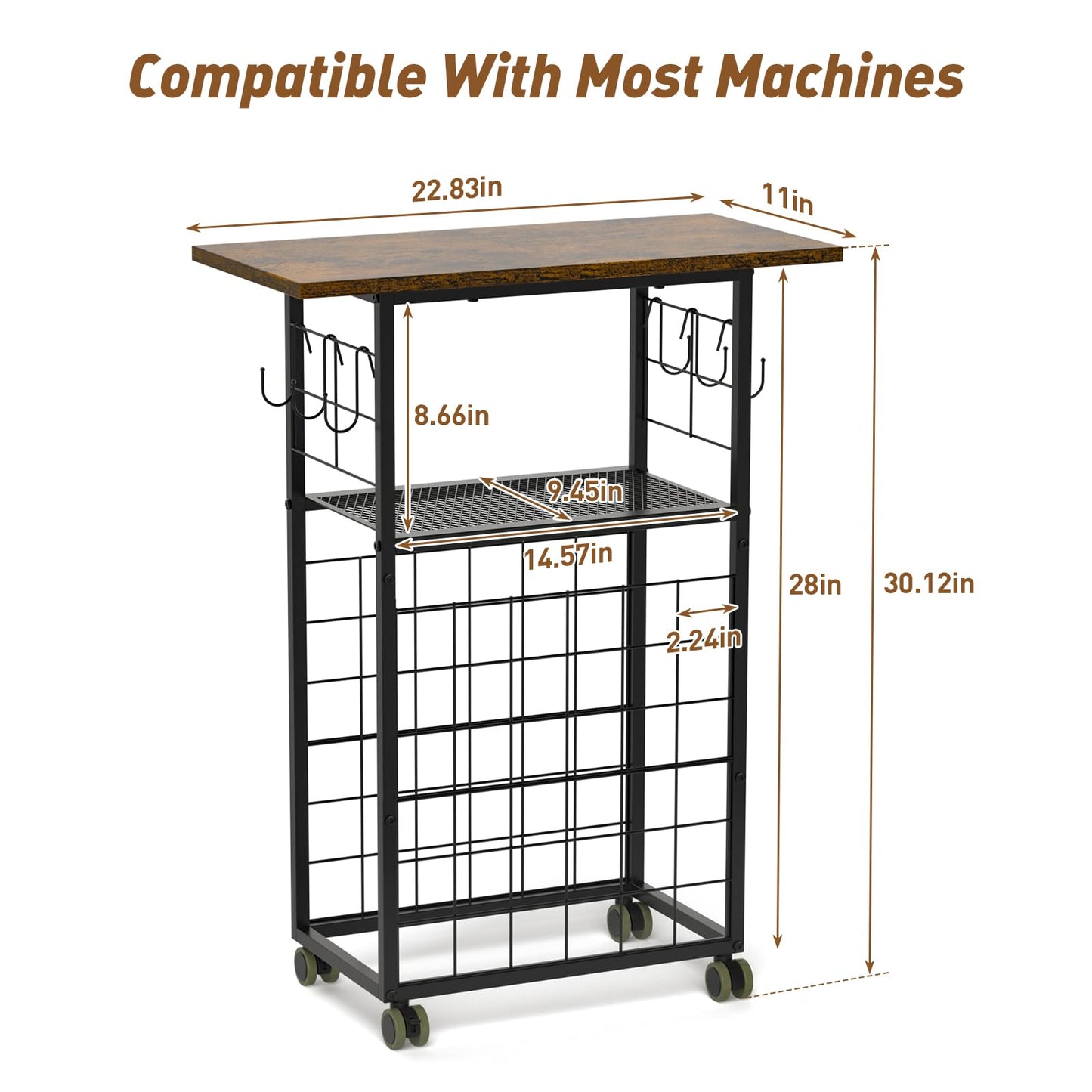 ikkle Rolling Craft Storage Cart with 36 Vinyl Roll Holders, Craft Organizers and Storage Compatible with Cricut Machines, Crafting Table Organization Workstation with Wheels for Craft Room