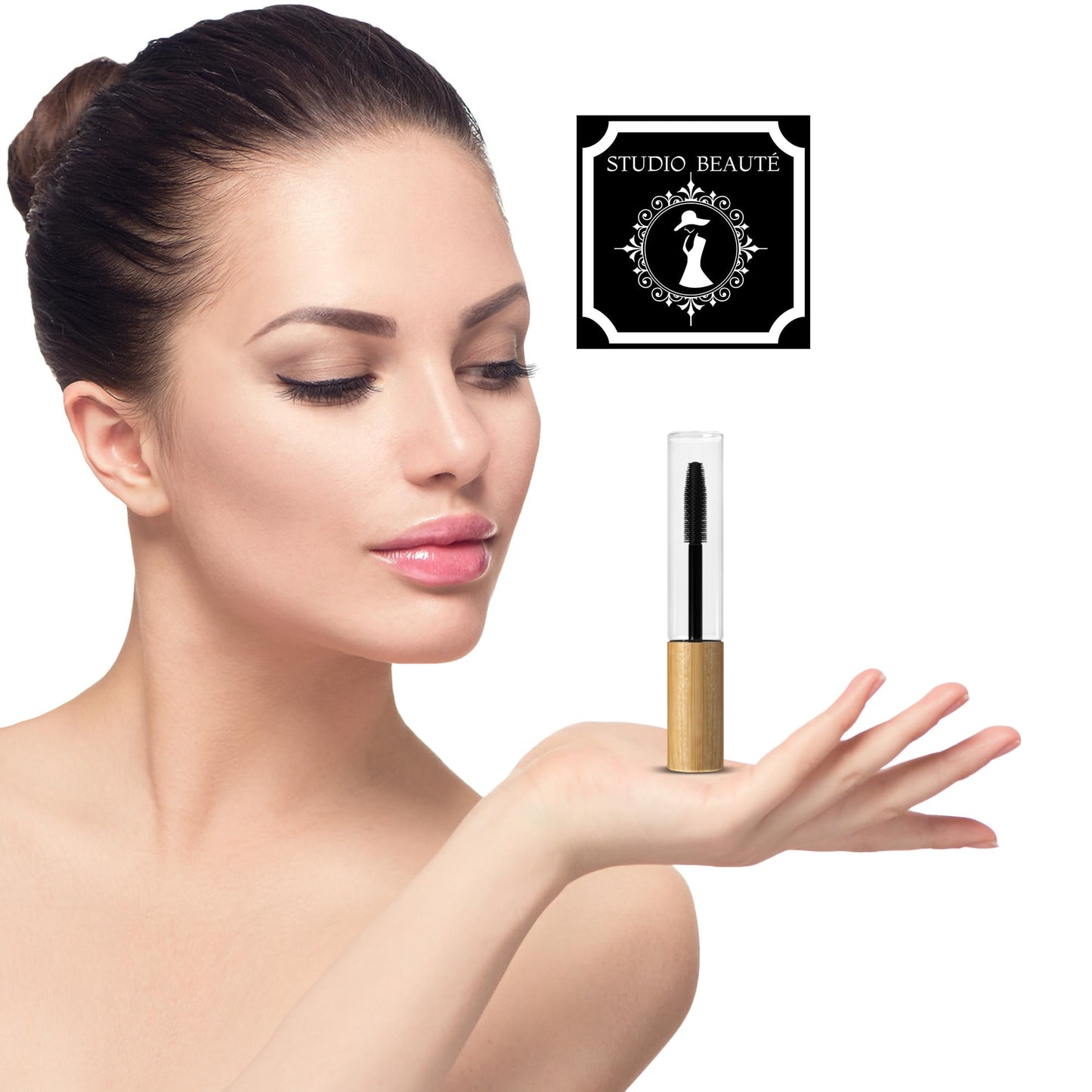 Glass Lash Serum Bottle 10ml with Silicone Wand, Leakproof Refillable Castor Oil Applicator for Eyelash, Eyebrow & Hairline Growth Serums, Travel Size