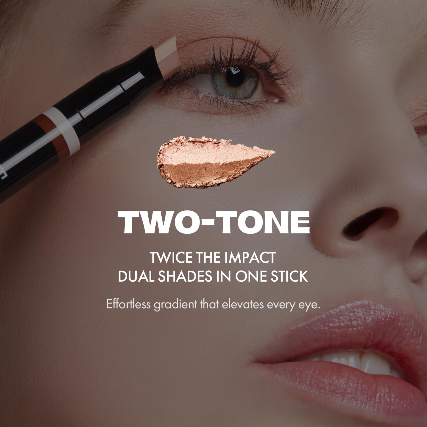 ELROEL Blanc Double Shadow Stick - 48HR Long Lasting Dual-Tone Eye Shadow Pencil - Combines Glitter w/Soft Matte or Shimmer - Waterproof & Smudge-Proof Eyeshadow Makeup 0.05 oz (#08 Popping-Candy)