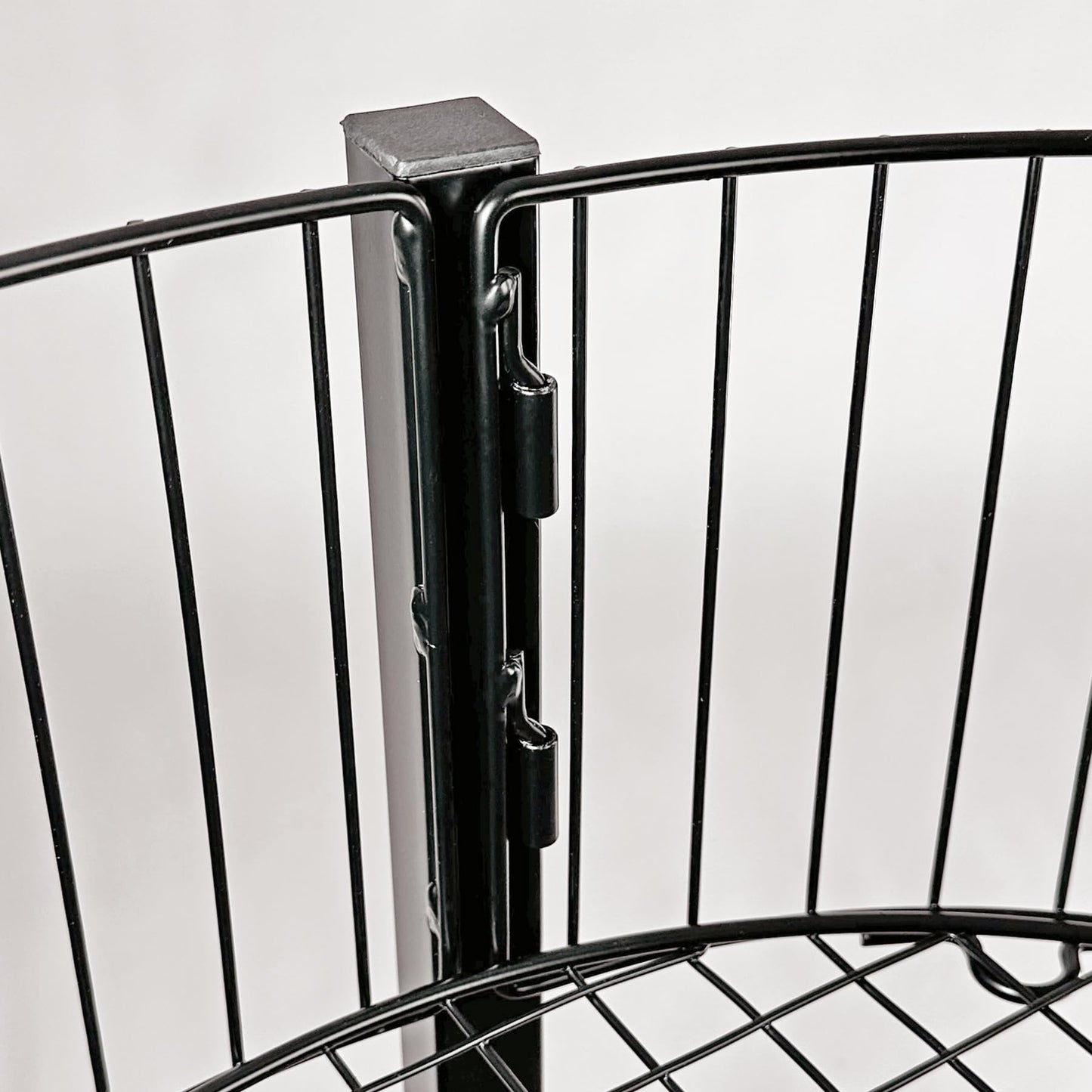 Azar Displays 300703 3 Tiered Round Wire Dump Bins (Black)