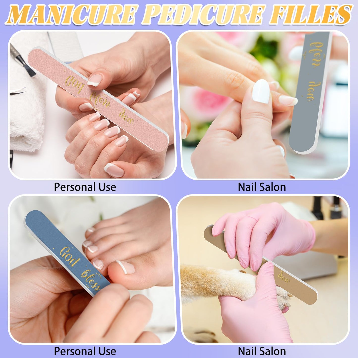 Lanties 50 Pack Christian Gifts Bulk for Women Scripture Mini Nail Files Christian Party Favors Bible Verse Emery Boards Religious Gifts for Teacher Nurse Employee Staff Coworkers Office Supplies