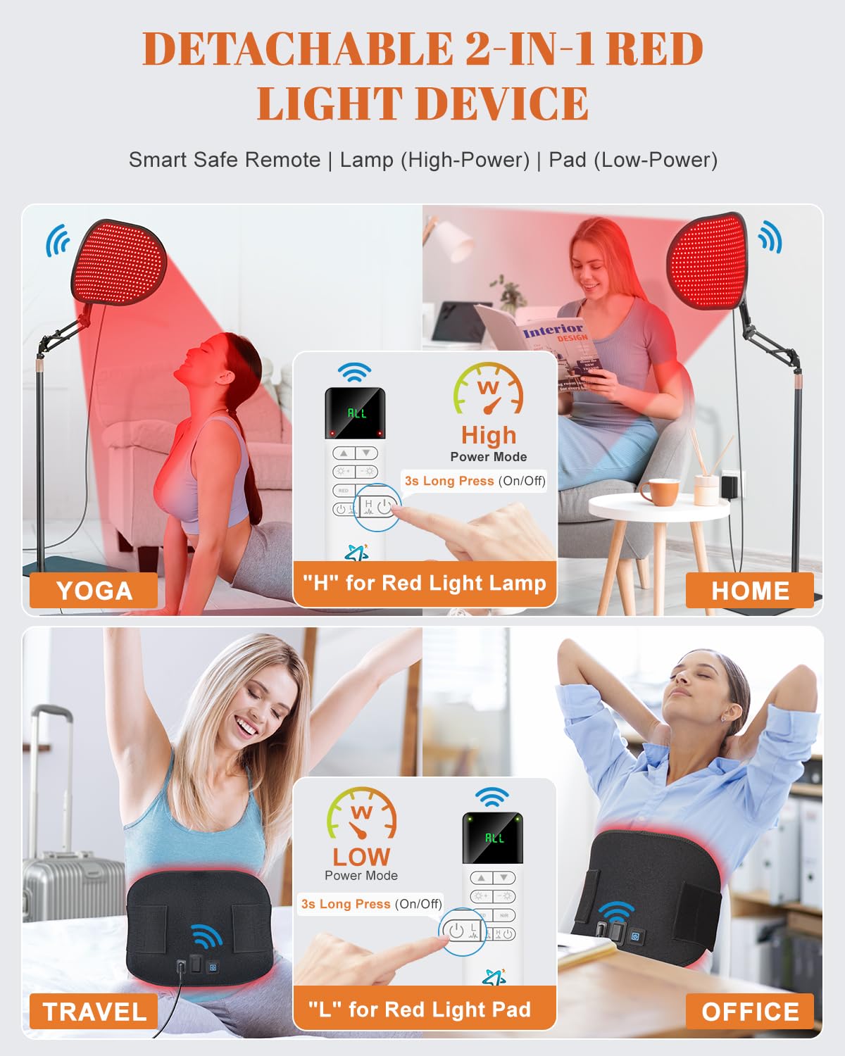 Astarexin Red Light Therapy for Face Body, 2-in-1 Infrared 432 LEDs Light Therapy with 660nm & 850nm Near Redlight Device Large Panel with Wireless Remote Stand Timer