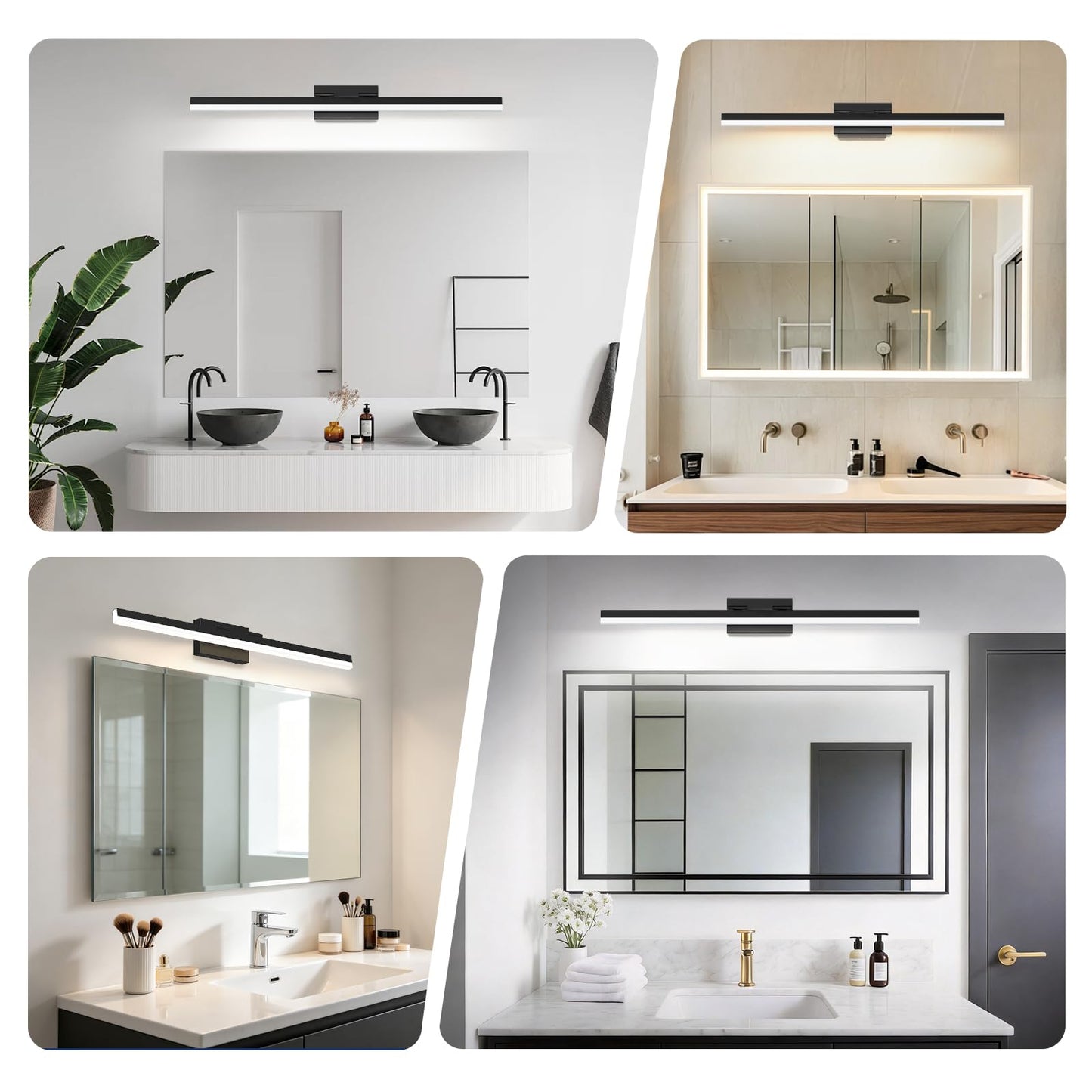 IZORRO Modern Bathroom Vanity Light 40 inch, Rotatable, 32W Dimmable Led Bathroom Light Fixture Over Mirror, Black Vanity Light Bar (5 Color Temperature)