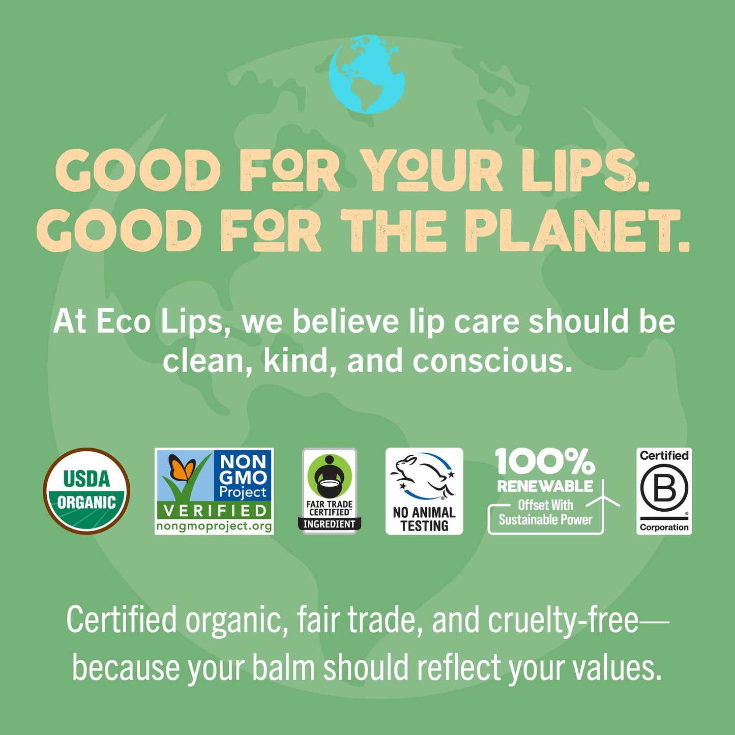 USDA Organic Mongo Kiss Lip Balm, Vanilla Honey 6 pack
