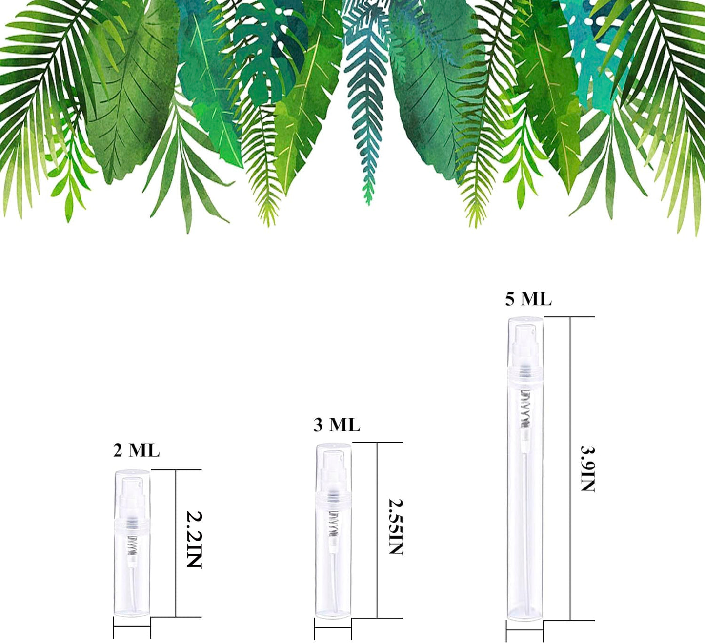 Csdtylh Mini Spray Bottles 70PCS 5ML Clear Plastic Empty Sample Containers Fine Mist Perfume Travel Refillable Spray Bottle Perfume Atomizer Small Travel Size Spray Bottle for Cleaning, Essential Oils