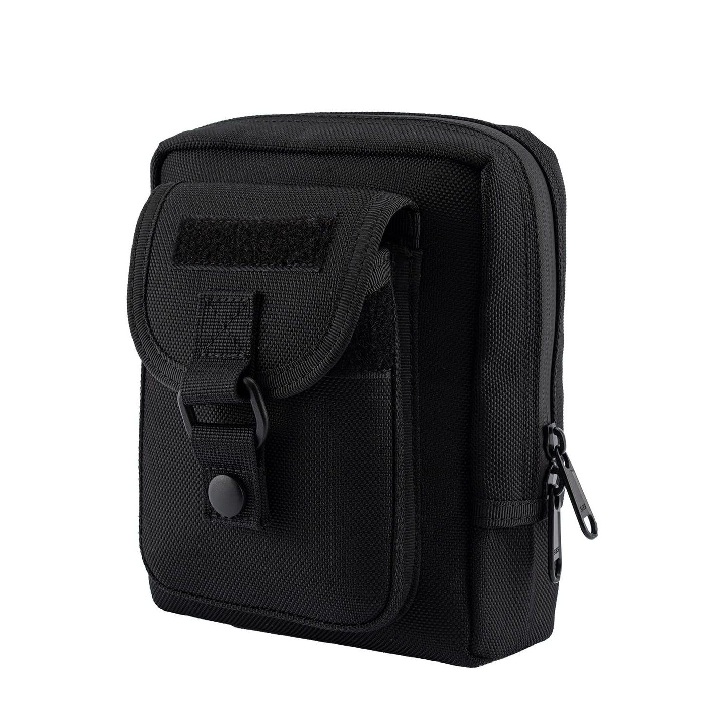 Dotacty Compact Utility Gadget Pouch Tactical MOLLE Nylon Duty Belt Pouches for Police Law Enforcement Work EDC Small Tool Waist Bag for 6.7" Cellphone Outdoor Camping Hiking Organizer(Snap Large)