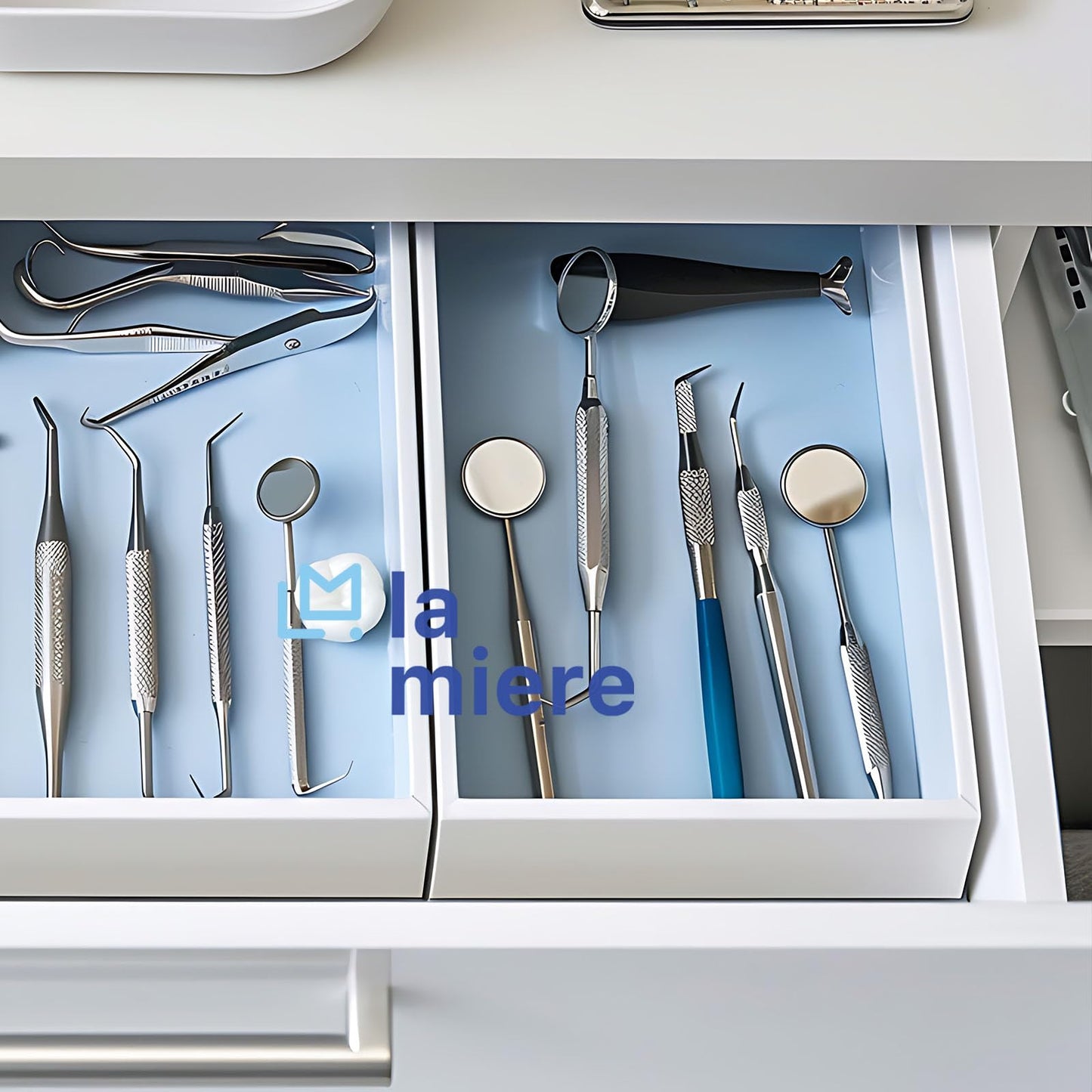 LA MIERE White Instrument Tray & Drawer Organizer, Autoclavable Dental Tray Holder, Warp-Resistant & Easy Clean – 6 Sizes