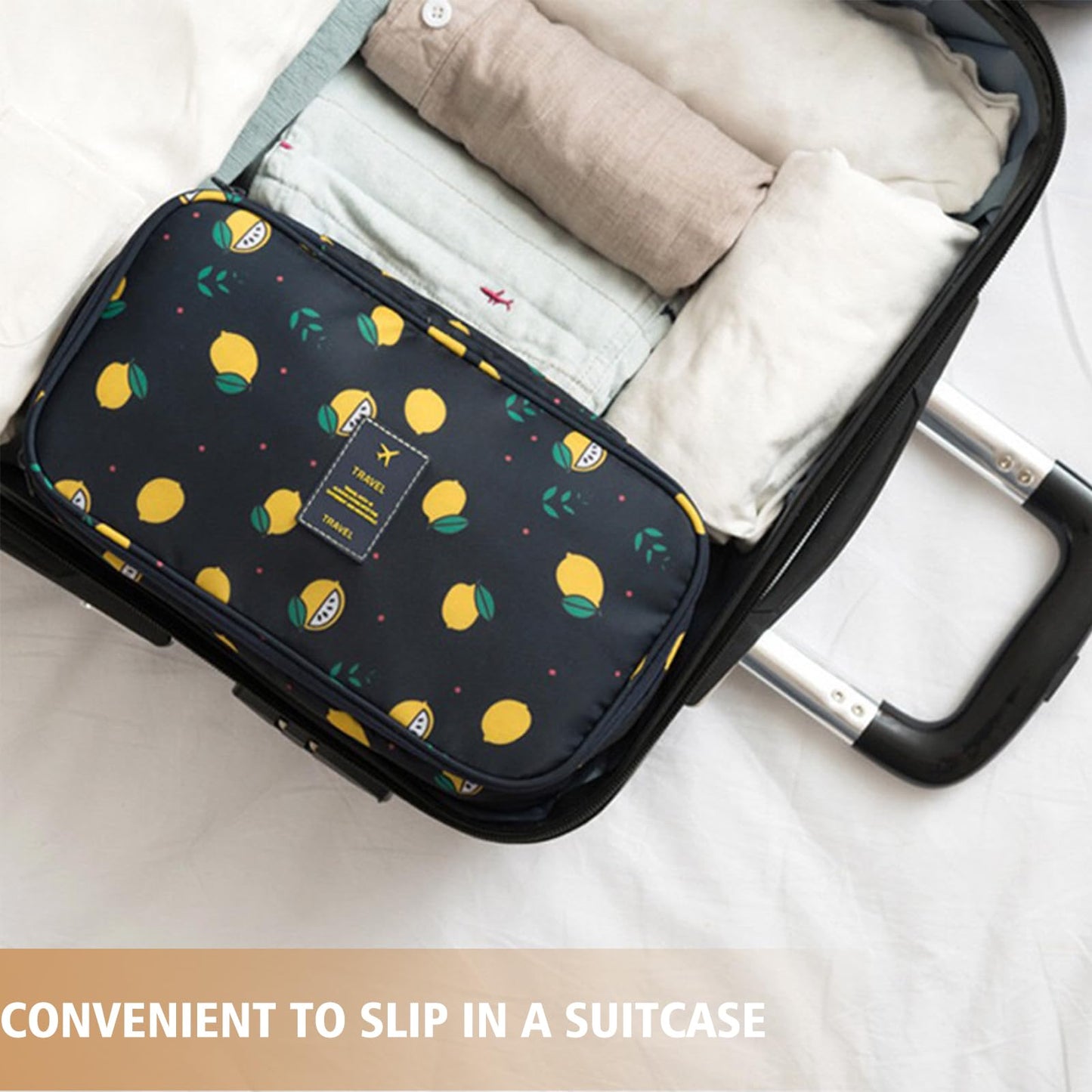 L&FY Multifunction Portable Travel Toiletry Bag Cosmetic Makeup Pouch Toiletry Case Wash Organizer (Trifold Black, Plus Size)