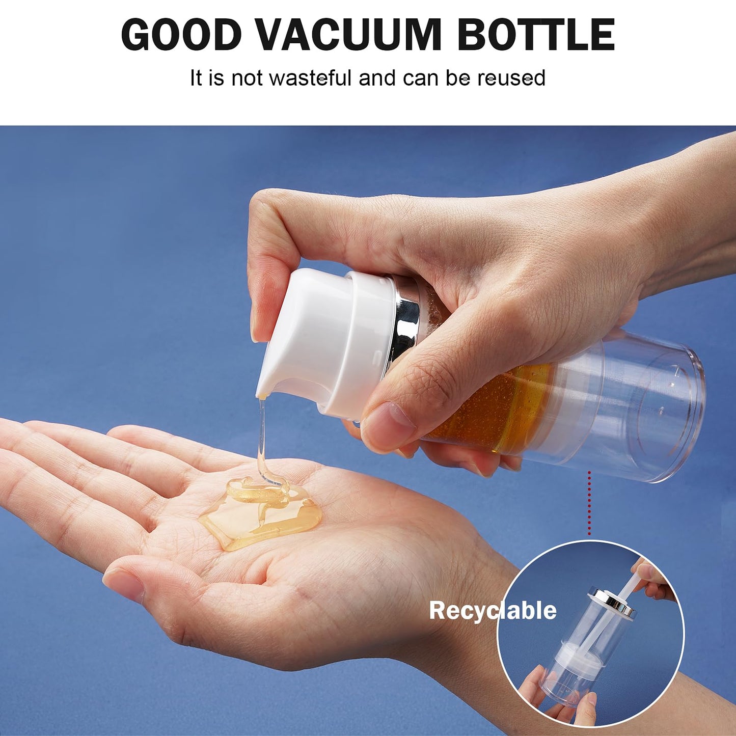 Cosywell Airless Pump Jars 3.7oz/110ml 4 Pack Pump Bottle Dispenser Empty Moisturizer airless Pump Bottles Cosmetic Pump Container Travel Pump Bottles for Toiletries Shampoo Lotion and Cream Clear