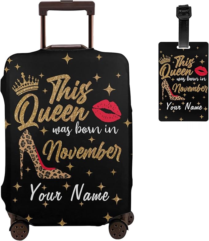 Personalized Luggage Suitcase Cover With Photo Dog Cat, Picture Custom Suitcase Cover, Custom Luggage Cover (XL (for 29--32 inch luggage))
