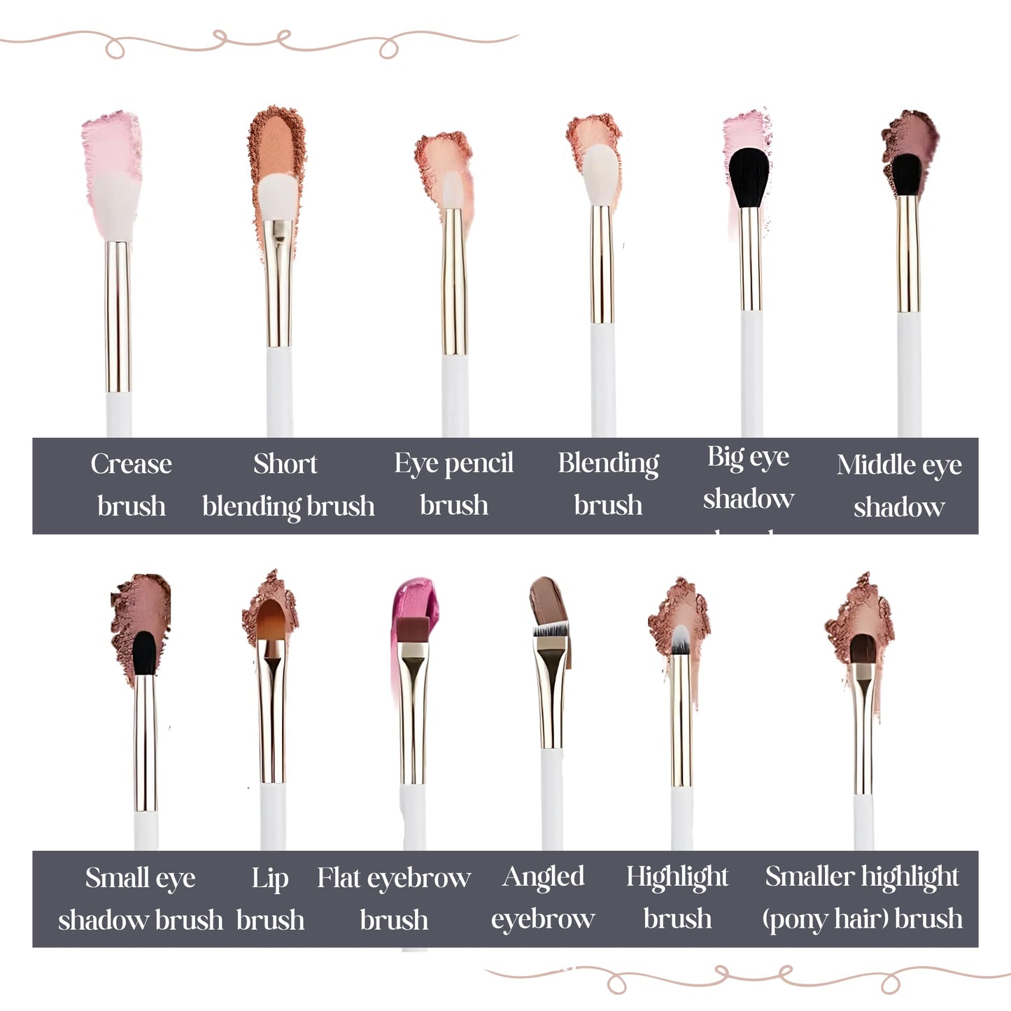 Makeup Brush Set (24 Pieces) - Includes Foundation, Powder, Concealers, Highlighter, Contour, Eye Shadows & Blush Brushes - Face & Eye Make Up Brushes with Soft Bristles - Leather Case Included