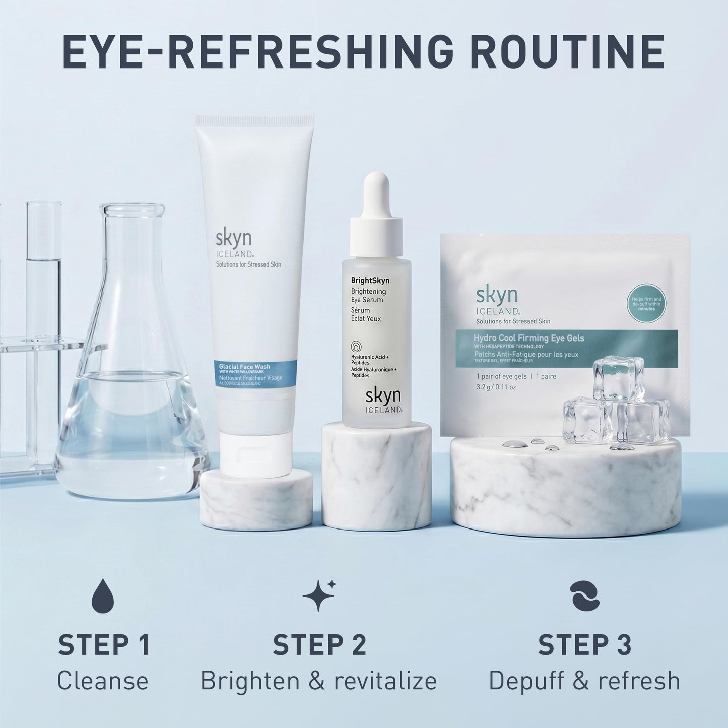 skyn ICELAND Hydro Cool Firming Under Eye Patches. Eye Gel Mask to Firm And Reduce Wrinkles, Fine Lines, Dark Circles, Puffy Eyes & Bags, 4 Pairs