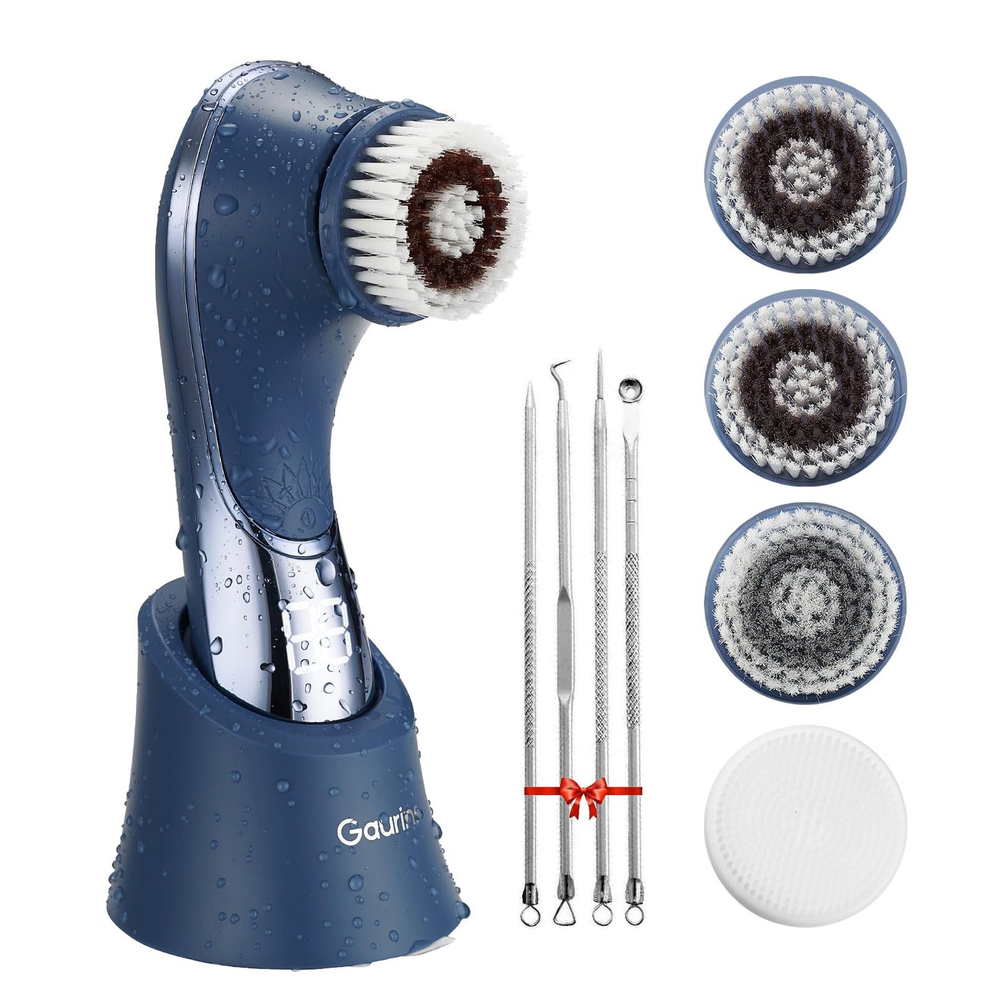 Facial Cleansing Brush Face Scrubber Exfoliator Rechargeable IPX7 Waterproof Electric Spin Cleanser Device for Exfoliating, Massaging and Deep Cleansing Removing Blackhead, Face Massaging
