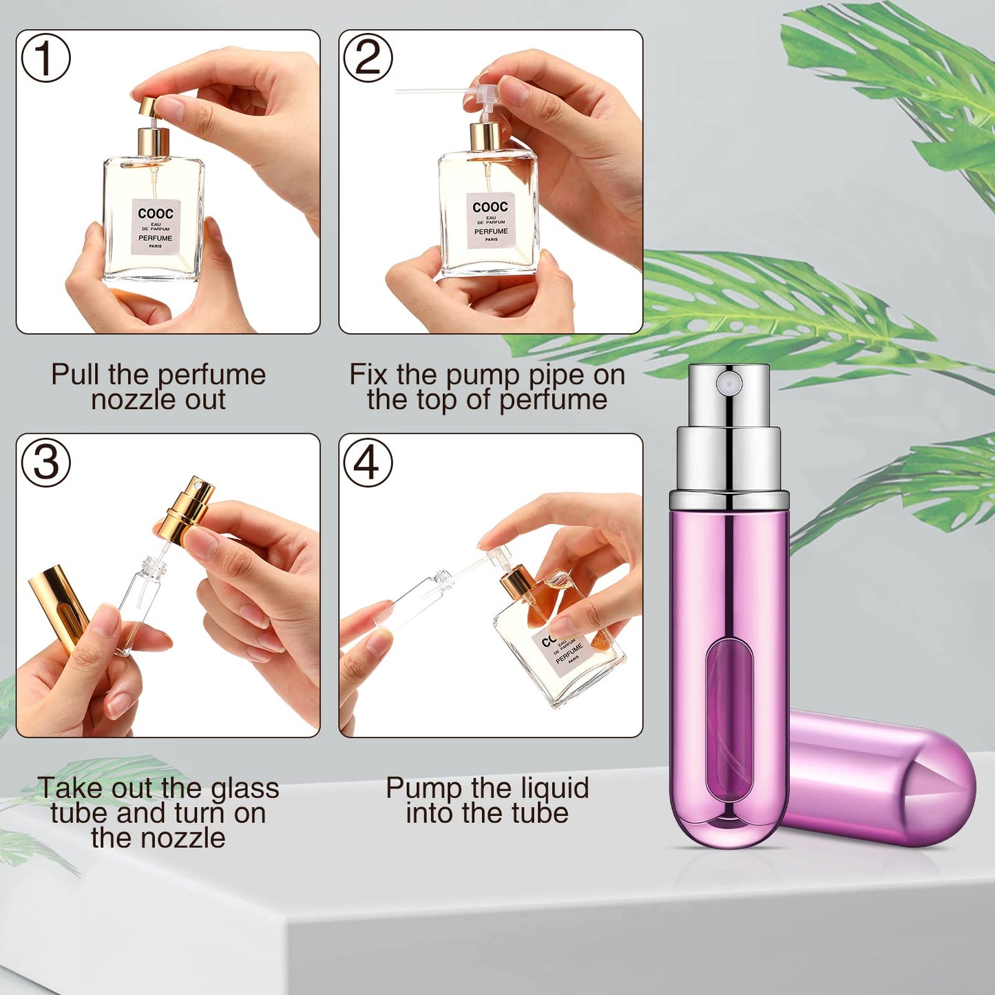 Remerry 30 Pcs 5ml Refillable Perfume Atomizer Mini Refillable Spray Bottle with 10 Refill Dispenser Pump Transfer Tool Portable Small Plastic Scent Pump Bottle for Travel Outgoing(Multi Colors)