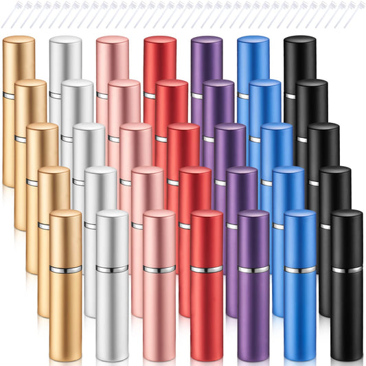 Tessco for you 35 Pcs Atomizer Perfume Bottles 5ml Mini Atomizer Sprayer for Perfume Bulk Refillable with Pump for Travel Outgoing (Multi Color)