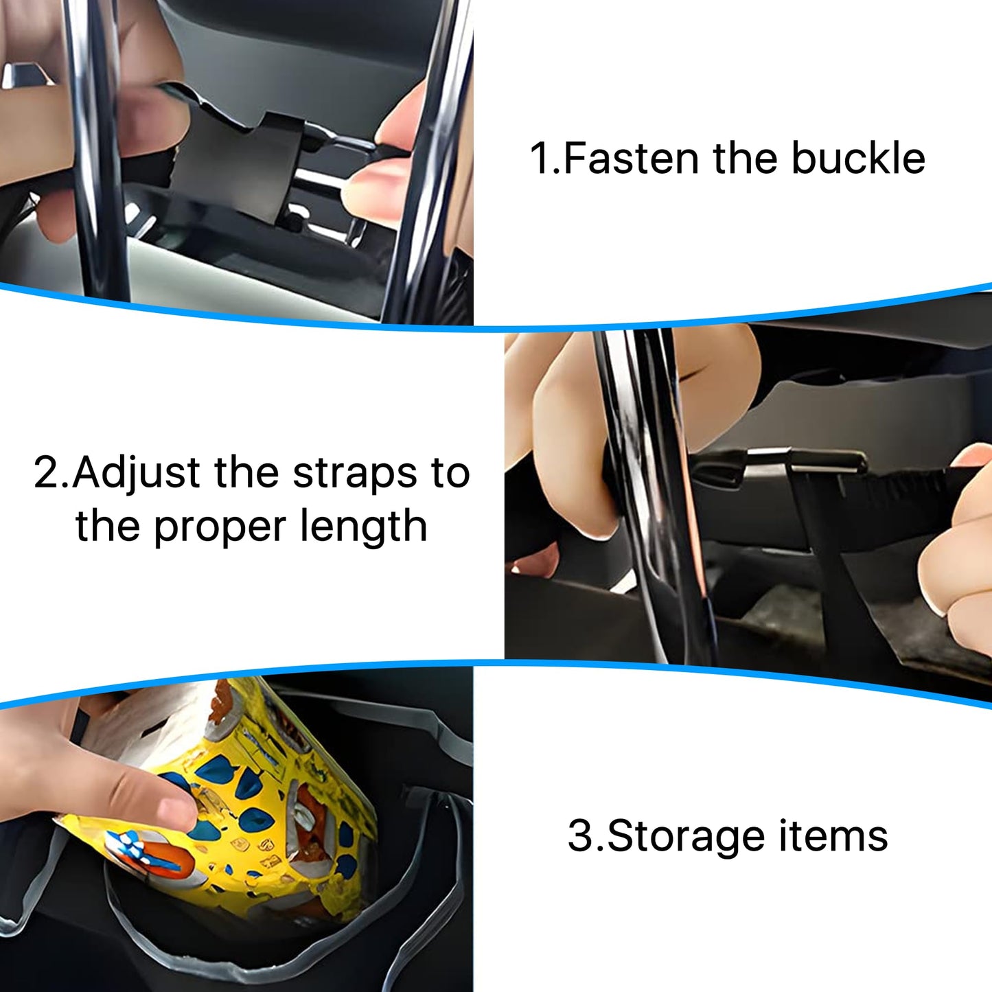 Gilovc Car Trunk Organizer, Waterproof Backseat Hanging Large Storage with Adjustable Straps, Collapsible Cargo Bag with 4 Pockets, Car Interior Accessories for Truck, SUV, MPV (Pink)
