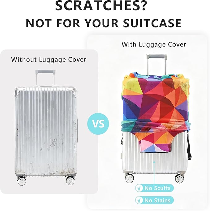 TRAVELKIN more than travel Luggage Cover Washable Suitcase Protector Anti-scratch Suitcase cover Fits 18-32 Inch Luggage