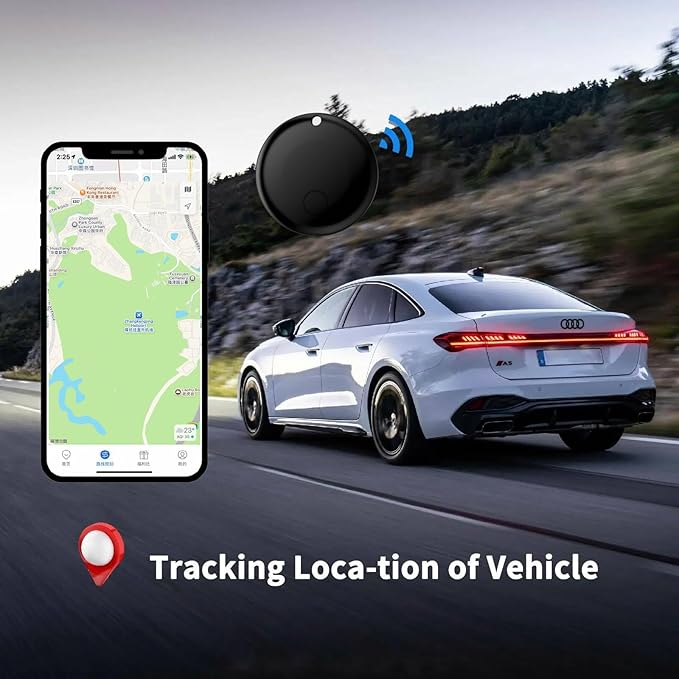 GPS Tracker for Vehicles,Magnetic Waterproof Car Tracker,No Monthly fees, Mini Portable GPS Tracker for Cars, Trucks, Motorcycle, Anti-Theft（Android Only）