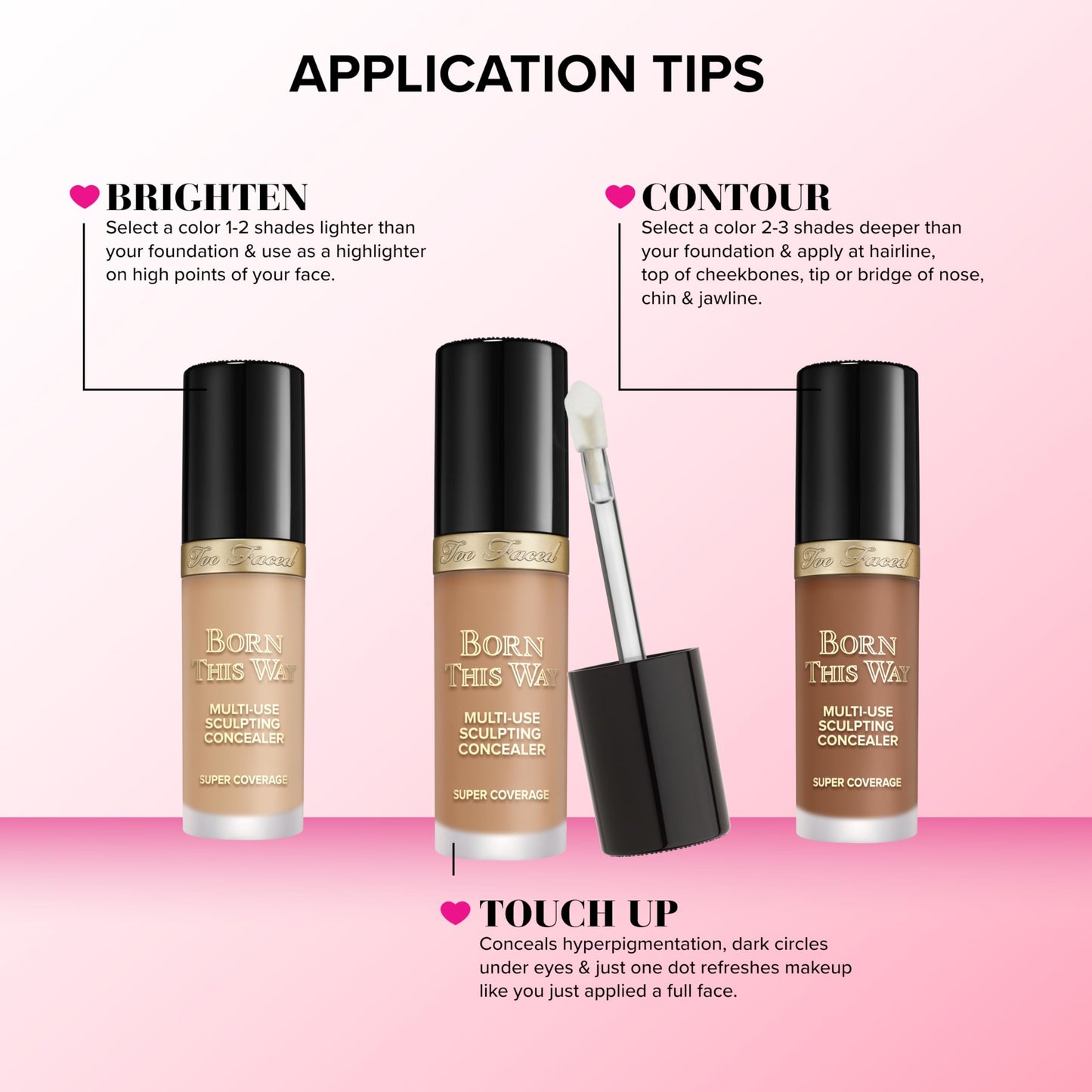 Too Faced Born This Way Super Coverage Multi-Use Concealer | Full-Coverage Hydrating Concealer for Dark Circles & Blemishes with Natural Finish|Hyaluronic Acid & Coconut Water, Light Beige, 0.45 Fl Oz