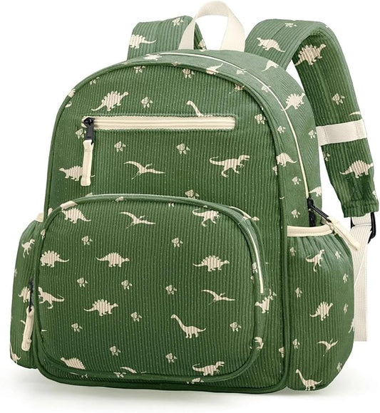 Corduroy Kids Backpack, Lightweight Boys Backpack 5-9, Boy Bookbag for Elementary School 15.3" H Fit Folder