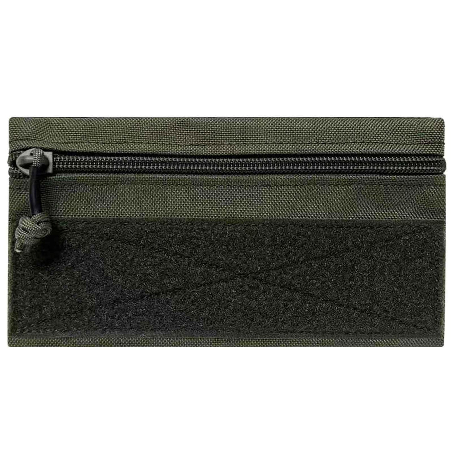 Tactical Admin Zipper Pouch with Hook and Loop, Carry On Bag Insert EDC Organizer Utility Storage Pocket Wallet for Snack Backpack Accessories Chest Ring (2 Pack-Green)