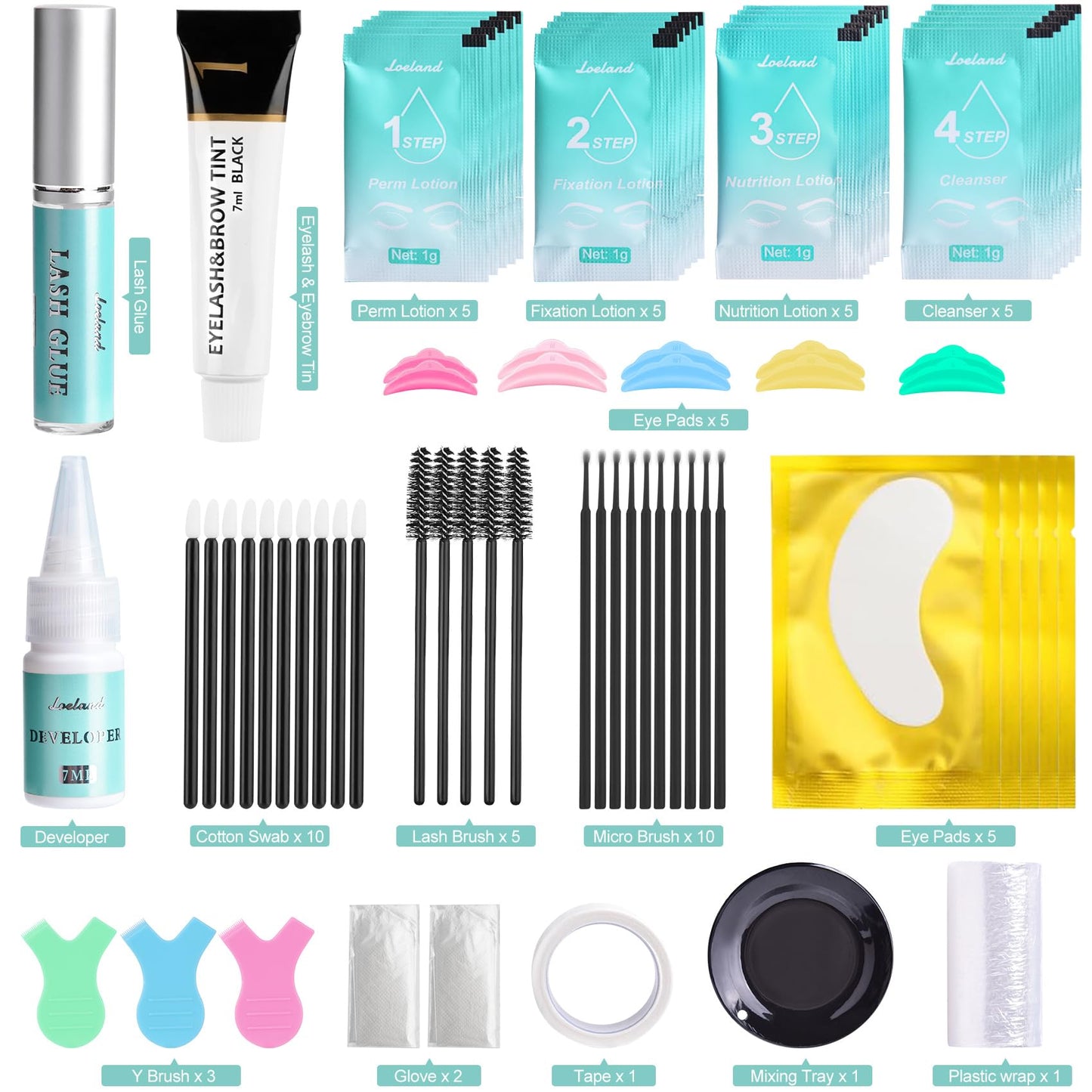 Lash Lift Kit, Eyelash Lift Kit, Lash Perm Kit for Long-Lasting Curl, Eyelash Lift & Color, Professional & Beginner Friendly Eyelash Perm Kit for Salon or At-Home Use