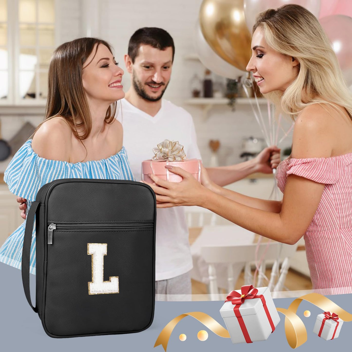 Fruobeyla Pin Display Bag, Letter PU Pin Trading Book with 8 Pages, Waterproof Enamel Pins Holder Board, Suitable as Pin Collection Display Case, L