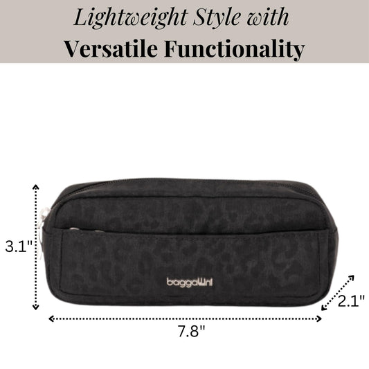 Long Pocket Cosmetic - Lightweight 7.8”x 3.1”x2.1” Makeup Bag - Travel Essentials Makeup Organizer