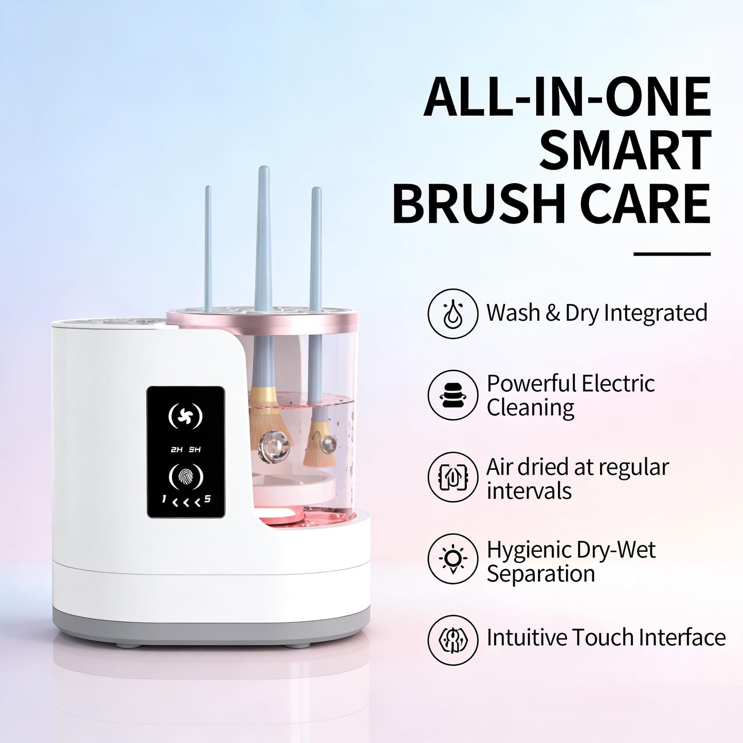 Electric Makeup Brush Cleaner Machine With Makeup Brush Dryer-Holder-Portable Automatic USB Cosmetic Brushes Cleaner Tool for All Size Beauty Makeup Brush Set,Eyeshadow, Blush Brush