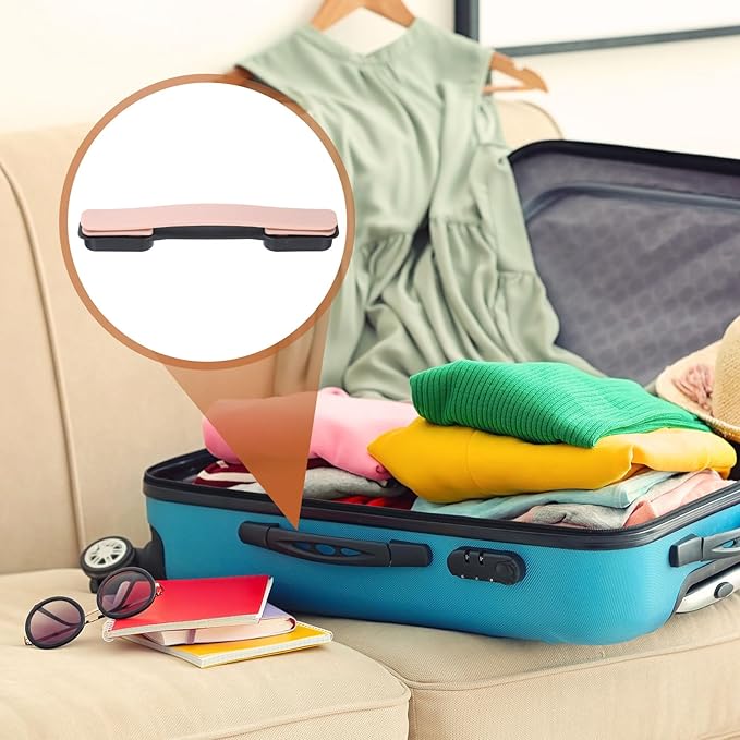 uxcell 2 Pcs Pink Plastic Luggage Handle Replacement, 8.5 Inch Suitcase Handle Carry Strap with Screws