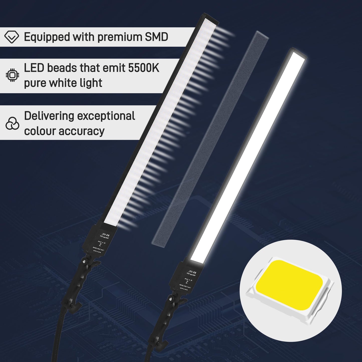 Photography Studio LED Lighting Kit with Adjustable Stand & Soft Tube, Ideal for Studio, Beauty & Tattoo Applications