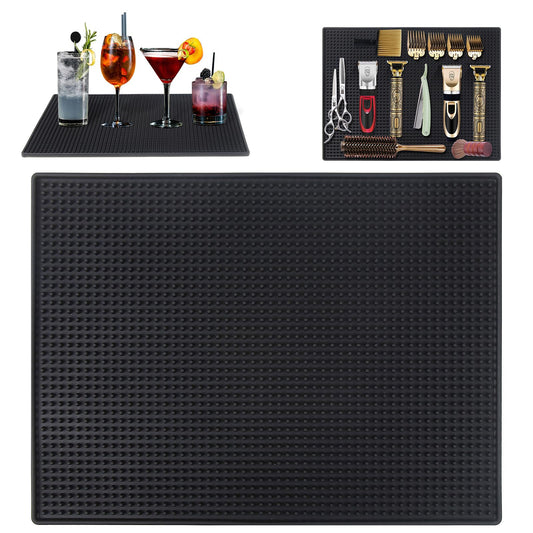 MoyRetty Bar Service Spills Mat, Barber Station Mat, 15.7x11.8 Inches, Professional Hair Stylist Clippers Accessories Supplies Tools, Salon and Barbershop Pads