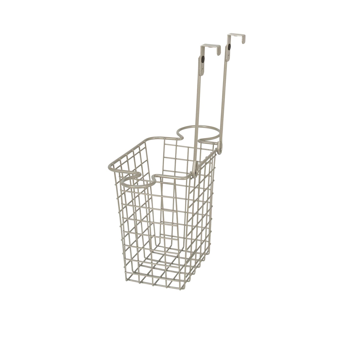 Spectrum Grid Over the Cabinet Styling Station (Satin Nickel) - Tall Bathroom & Under Sink Organizer for Hair Dryer, Beauty Tools, Accessories, & Home Essentials