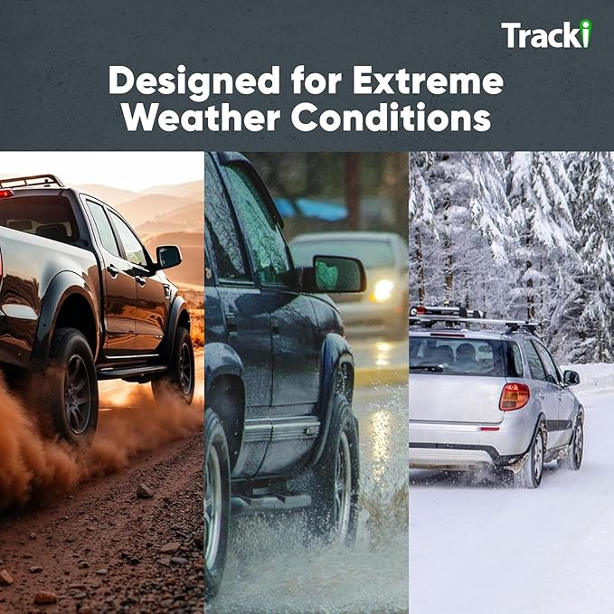 Tracki GPS Tracker with Waterproof Magnetic Mini Box and +3500mAh Battery Extender for Vehicles - 4G LTE Subscription Needed - US-Made Tech Small GPS Tracking Device for Car, US & Worldwide. (Set)