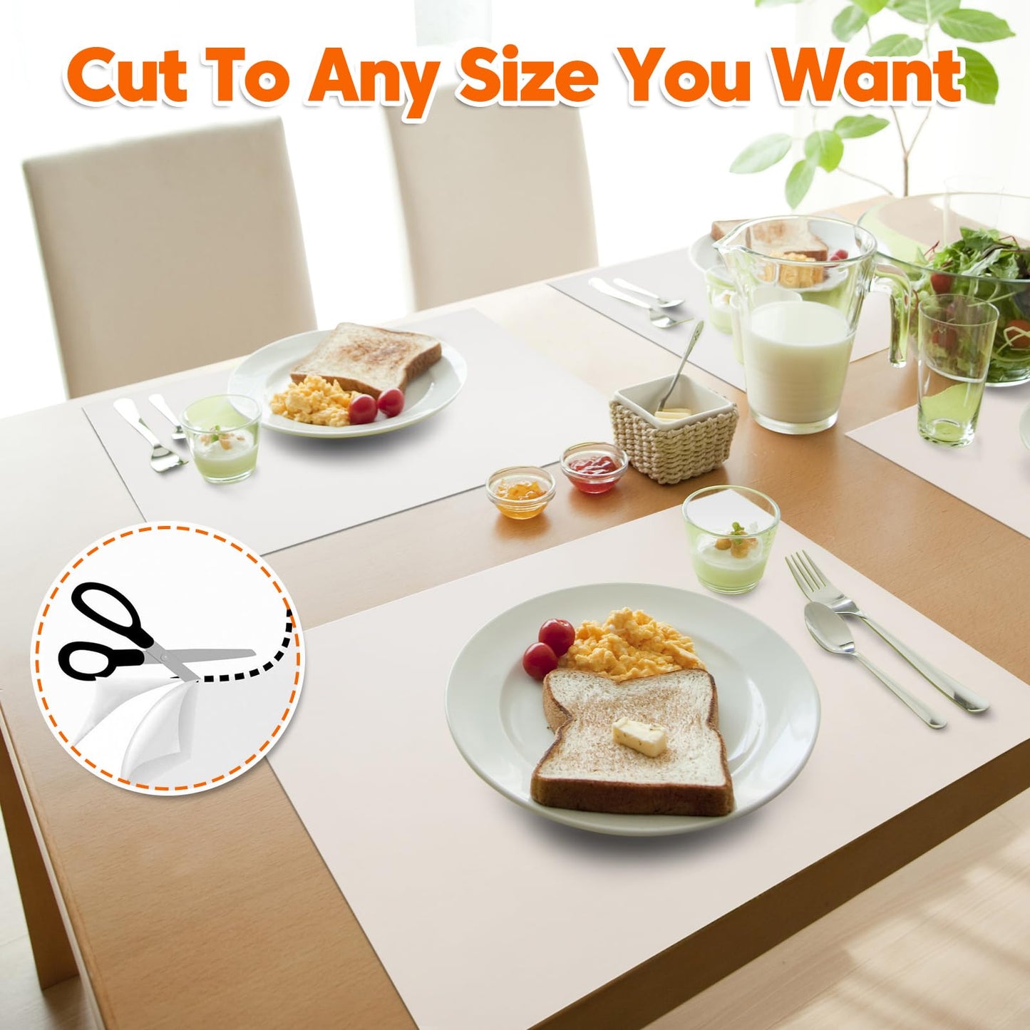 Extra Large Silicone Mat, 84”x24” Heat Resistant Mats for Countertop, Cuttable Waterproof Kitchen Counter Mat, Multipurpose Countertop Protector Mat, Silicone Mats for Kitchen Counter (Translucent)