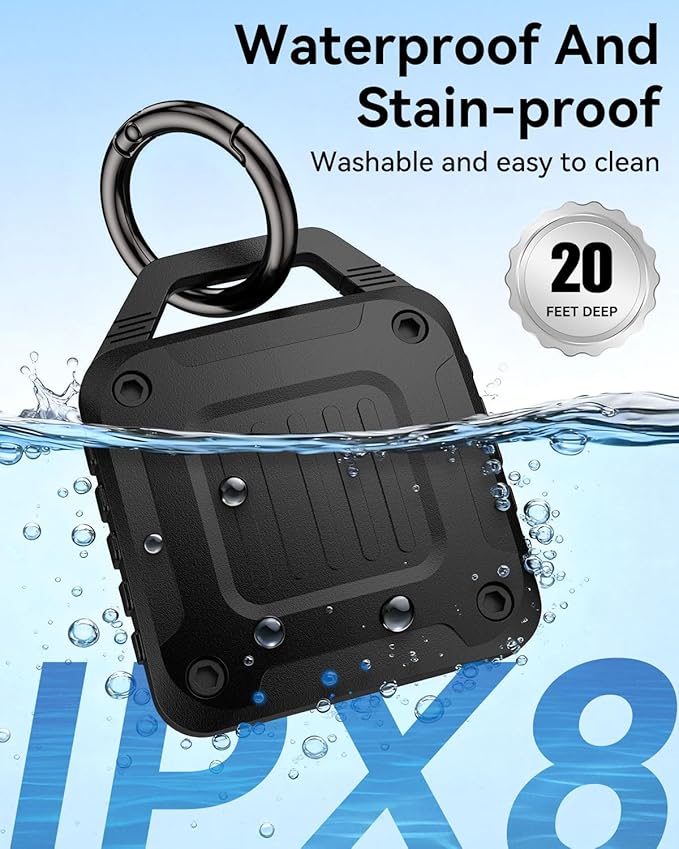 DDJ 2-Pack IPX8 Waterproof for AirTag Holder Case Keychain, Rugged Protective Case for Apple Airtag with Key Ring, Ultra Durable Air Tags Holder for Dog Collar/Luggage/Key/Backpack, Easy to Install