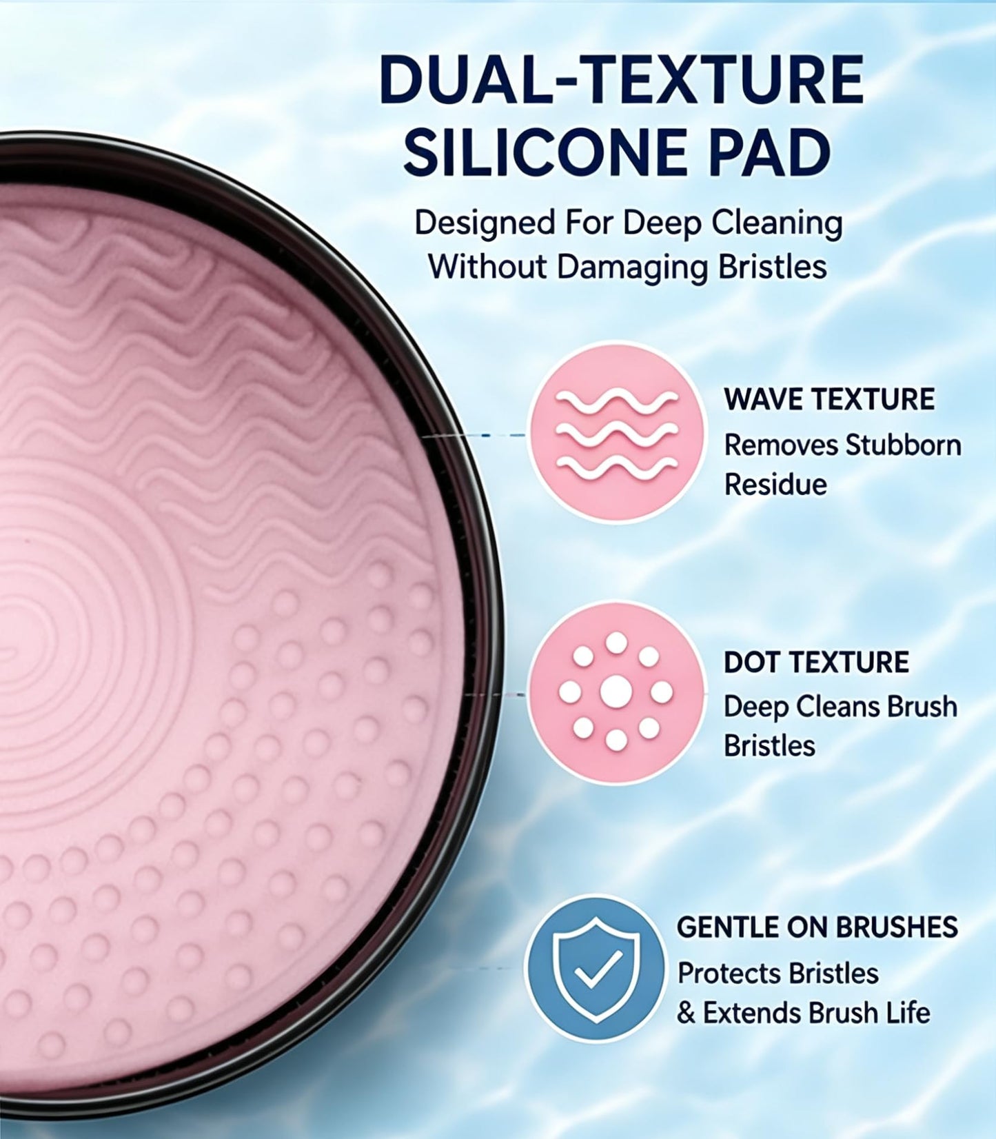 Luslife Makeup Brush Cleaner Soap, 2.12 oz (60g), 2-in-1 Tin Box with Silicone Cleaning Mat Lid, Works with Electric Makeup Brush Cleaner Machine, Deep Clean for Brushes & Sponges