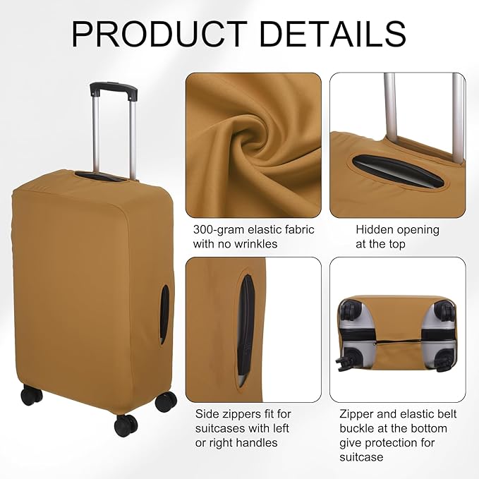 uxcell Travel Luggage Cover, Washable Suitcase Covers for Luggage Anti-scratch Suitcase Protector Elastic Baggage Protective, Fits 29-32 Inch Suit Case, Coffee
