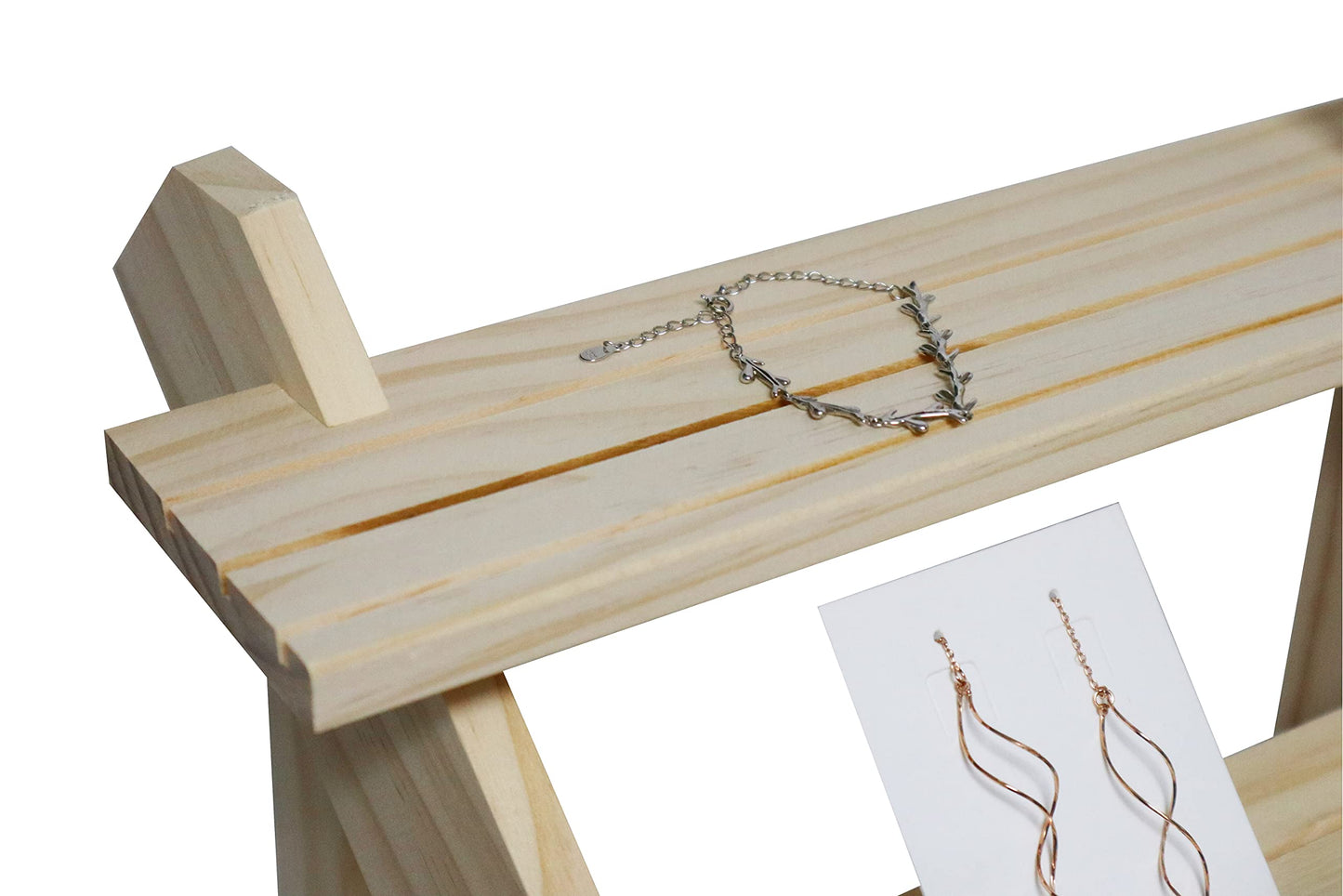 NAJMECHOY Earring Display Stands for Selling Rustic Multi-tiered Jewelry Rack Retail Display Riser Earring Ring Holder Display Cup Rack Frame Desktop