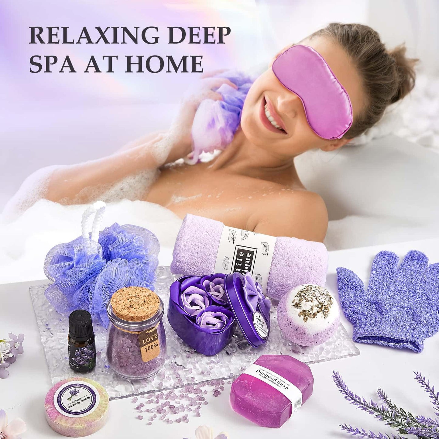 Advent Calendar 2026 Adult Women -24 Days of Christmas Advent Calendar for Mom, Wife, Girlfriend, Sister, Her - Lavender Spa Gifts Basket Set Includes Coffee Mugs, Scented Candle, Bath Salt, Soap