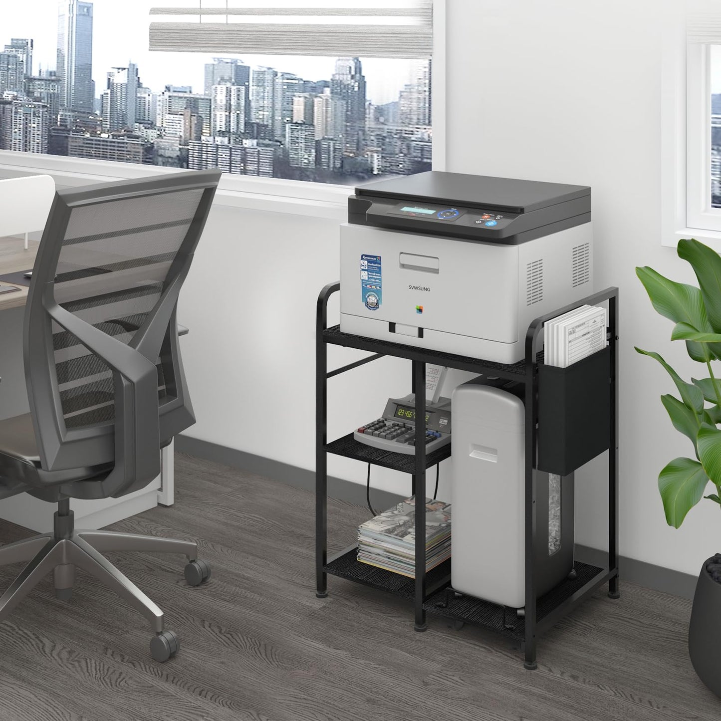 Sedegn Large Printer Stand with 3 AC Outlets for Home Office Devices