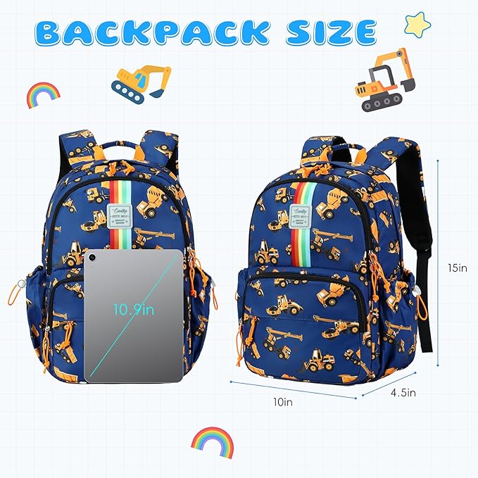 CAMTOP Backpack for Kids, Boys Girls Preschool Backpacks with Lunch Box Toddler Kindergarten School Bookbag Set