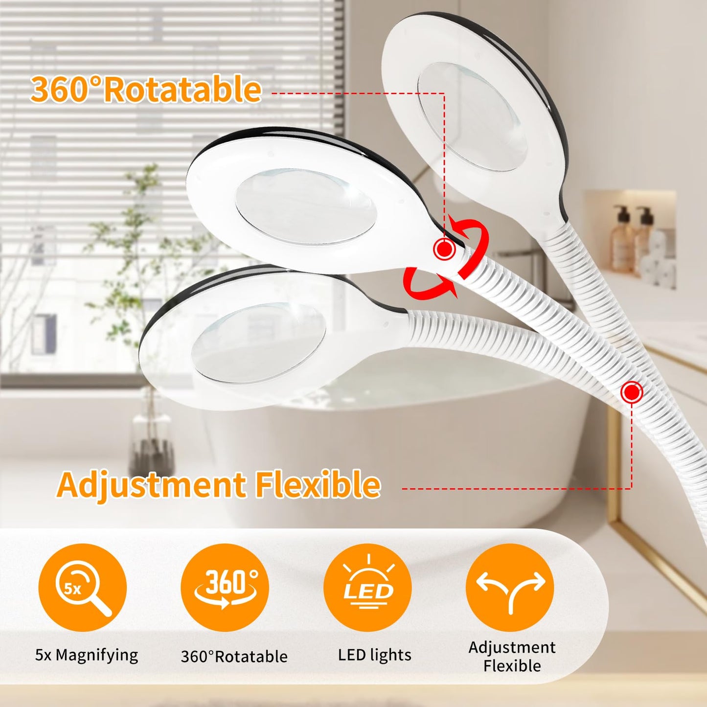 lailelaodi Professional Facial Steamer on Wheels,2 in 1 Face Steamer with 5X Magnifying Lamp and Ozone Function for Home and Beauty Spa Use