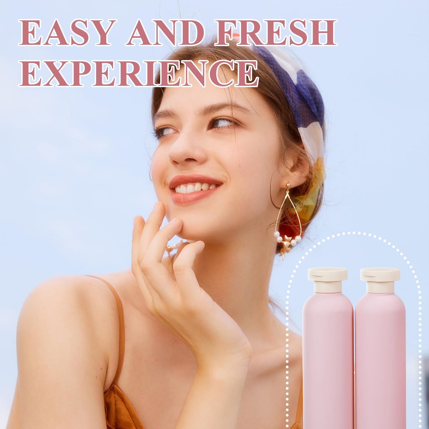 ASEVAT Plastic Leak Proof Travel Bottles for Toiletries, TSA Approved Travel Size Containers, Squeeze Bottles Refillable for Shampoo, Lotion & Body Wash (Blue+Pink+Green, 10 oz)