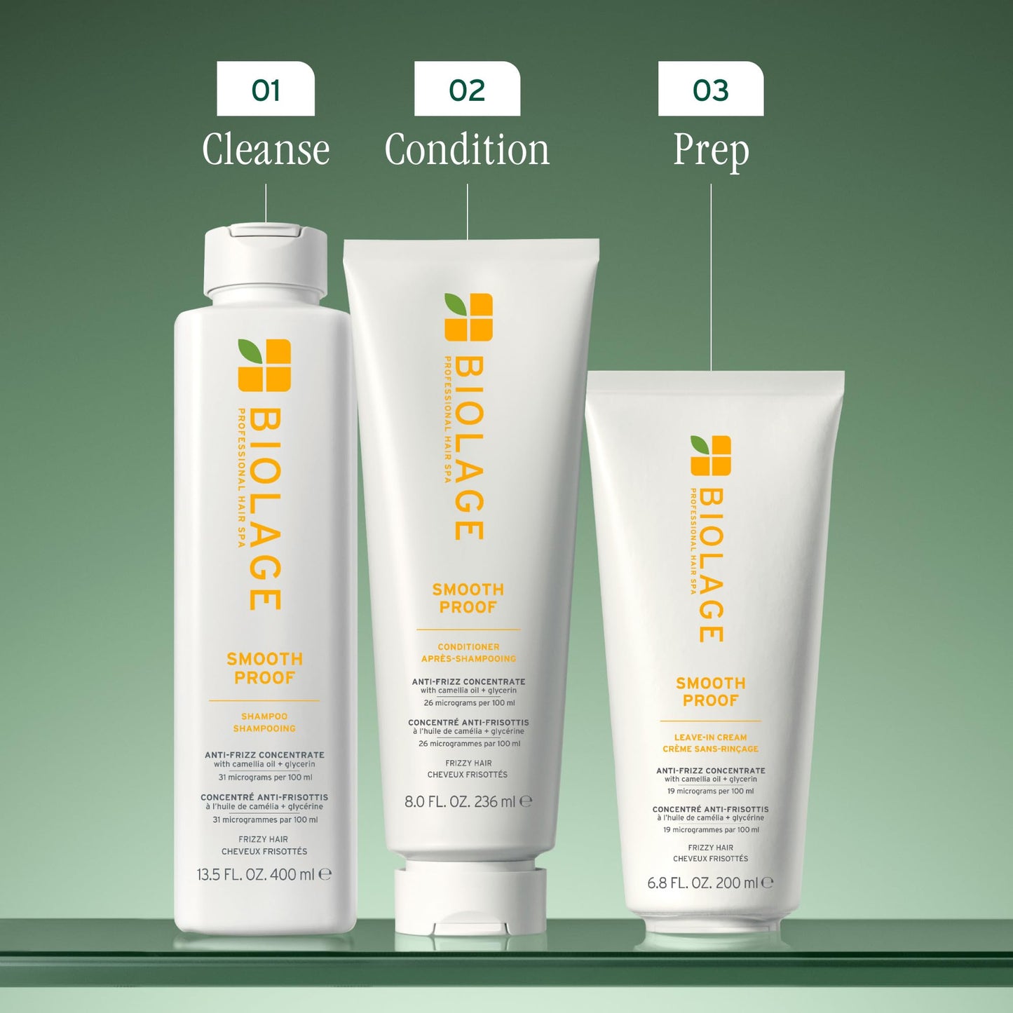 Biolage Smooth Proof Conditioner - Nourishes & Smooths Frizzy Hair, Detangles, Hydrates and Adds Shine, Infused with micro-dosed with Camellia Oil & Glycerin, Vegan & Paraben-Free, 33.8 Fl Oz
