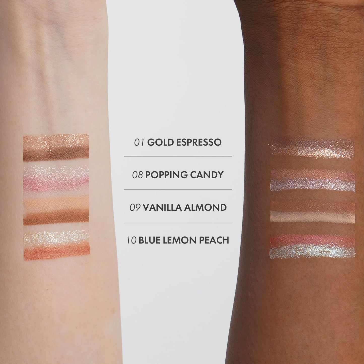 ELROEL Blanc Double Shadow Stick - 48HR Long Lasting Dual-Tone Eye Shadow Pencil - Combines Glitter w/Soft Matte or Shimmer - Waterproof & Smudge-Proof Eyeshadow Makeup 0.05 oz (#08 Popping-Candy)